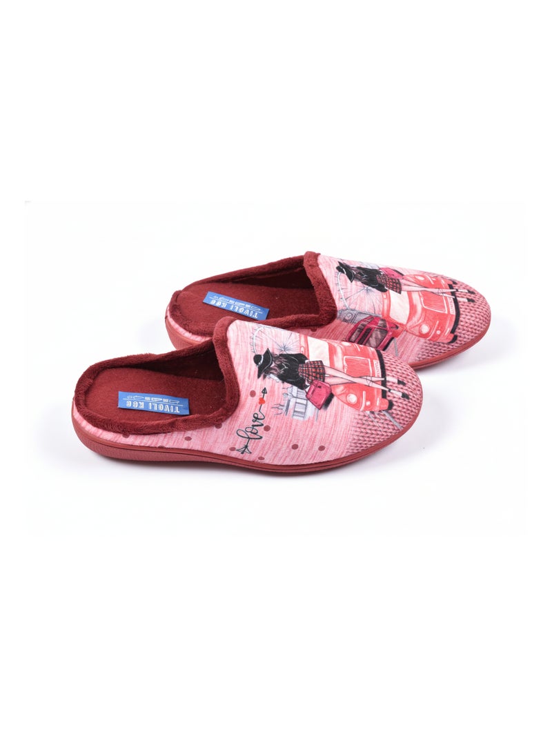 Pantoufles Femme Mule PhotoPrint Bordeaux - Kiabi
