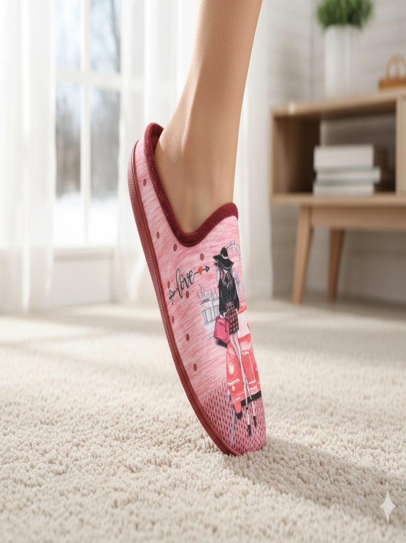 Pantoufles Femme Mule PhotoPrint Bordeaux - Kiabi