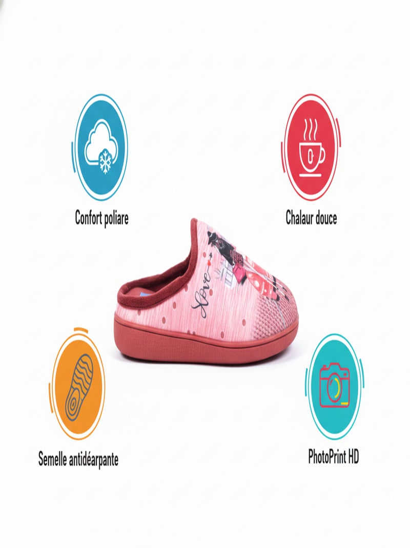 Pantoufles Femme Mule PhotoPrint Bordeaux - Kiabi