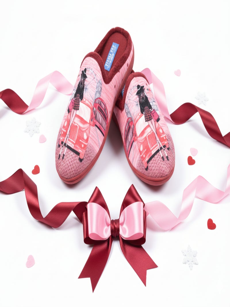 Pantoufles Femme Mule PhotoPrint Bordeaux - Kiabi