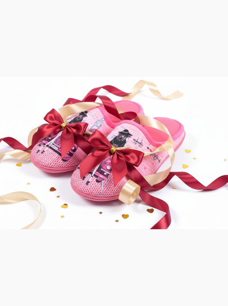 Pantoufles Femme Mule PhotoPrint Rose - Kiabi