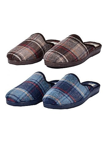 Pantoufles homme Confort et Qualité Supérieure Pack de 2