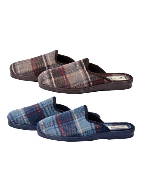 Pantoufles homme Confort et Qualité Supérieure  Pack de 2 - Kiabi