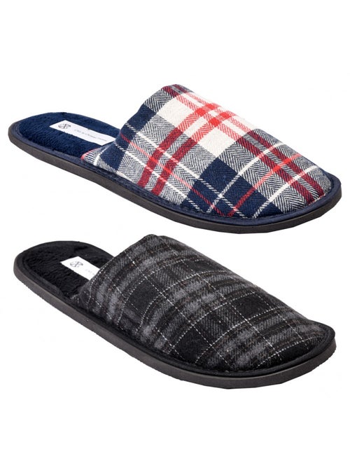 Pantoufles Homme CXL By LACROIX Pack de 2 - Kiabi Pantoufles Homme CXL By LACROIX Pack de 2 - Kiabi