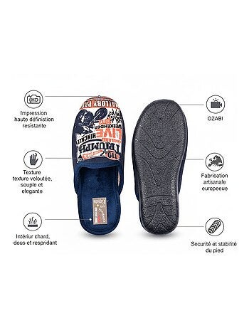 Pantoufles Homme Mule Fantaisie PHOTOPRINT