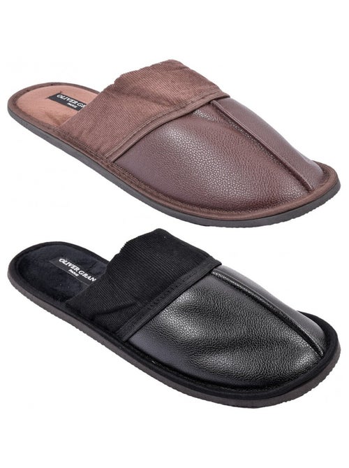 Pantoufles Homme OLIVER GRANT  Pack de 2 - Kiabi