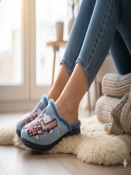 Pantoufles Mules femme PHOTOPRINT - Kiabi