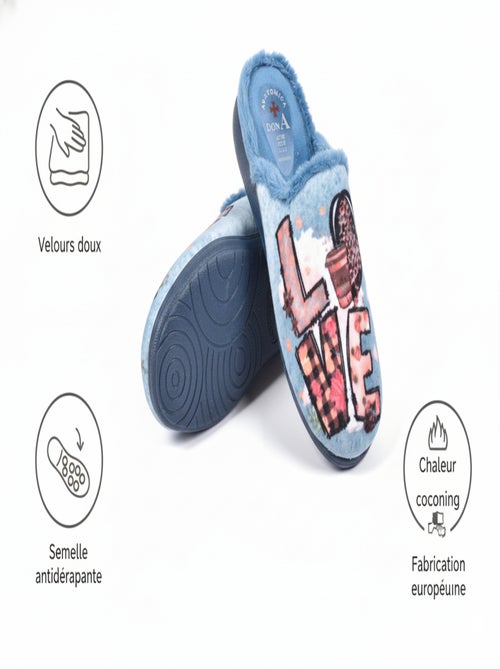 Pantoufles Mules femme PHOTOPRINT - Kiabi