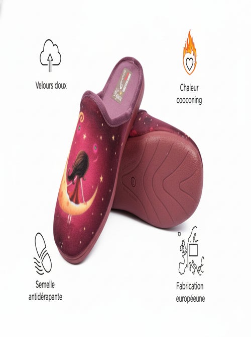 Pantoufles Mules femme PHOTOPRINT - Kiabi