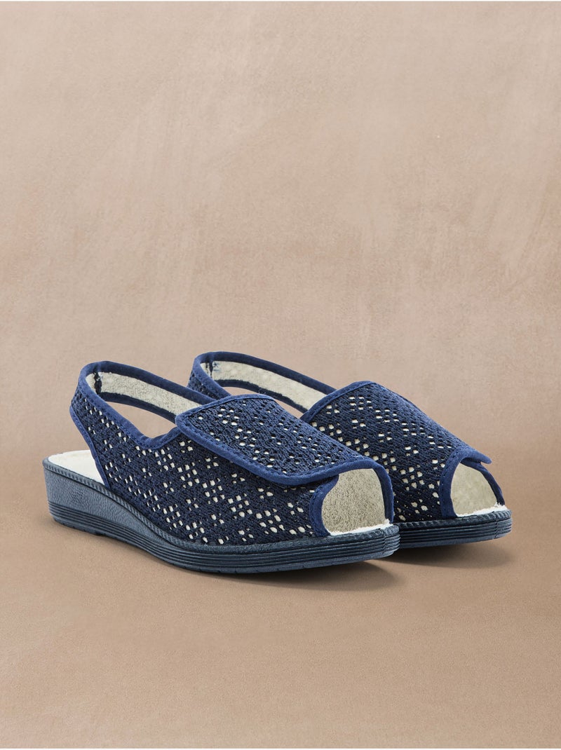 Pantoufles ouverture totale - PEDICONFORT Bleu marine - Kiabi