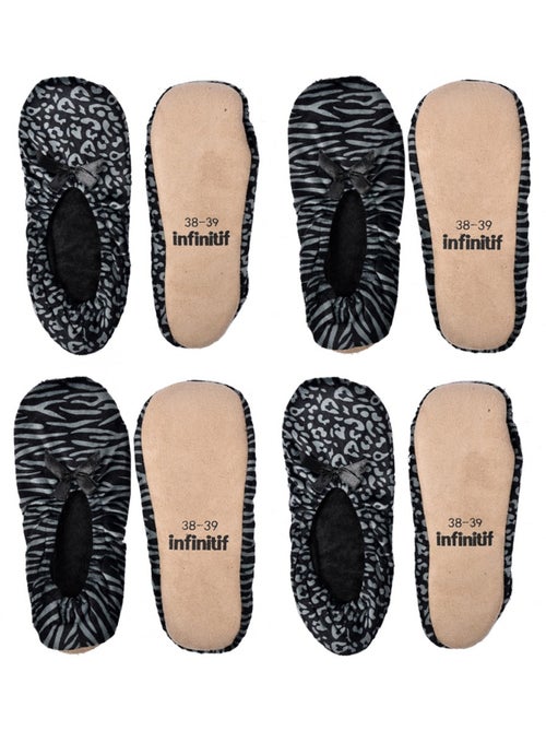 Pantoufles pour Femme INFINITIF Confort  Pack de 4 - Kiabi