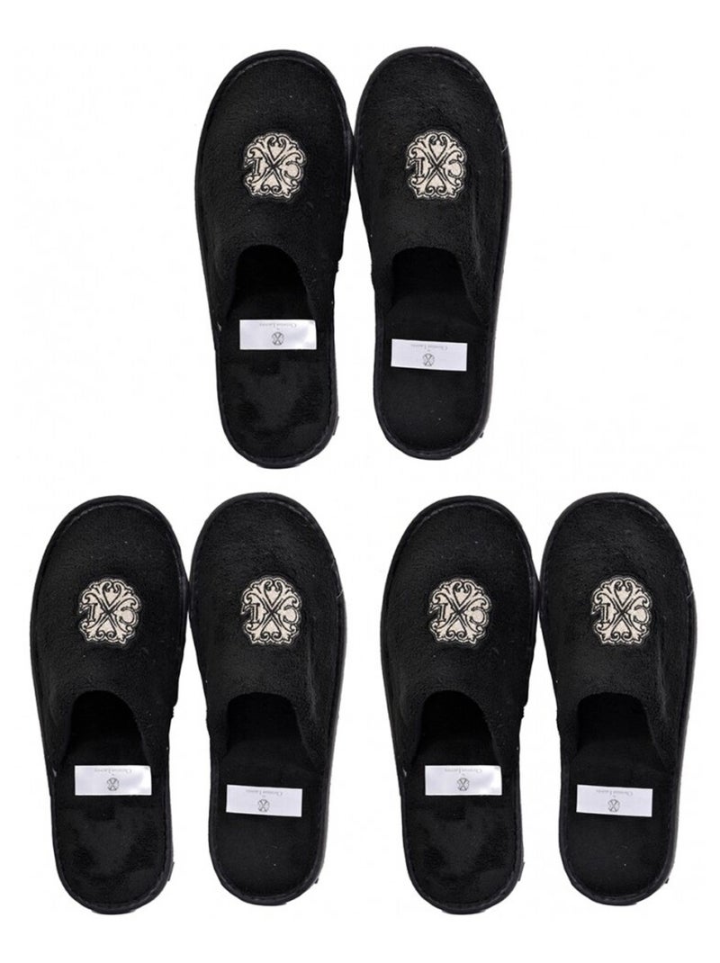 Pantoufles pour homme CXL By LACROIX Confort et Qualité Supérieure  Pack de 3 Noir - Kiabi