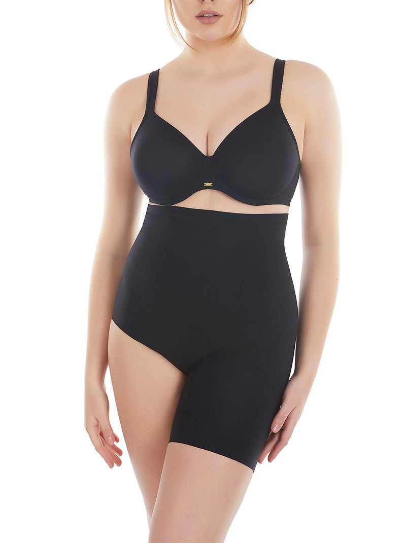 Panty gainant asymétrique réversible taille haute Curves Noir - Kiabi