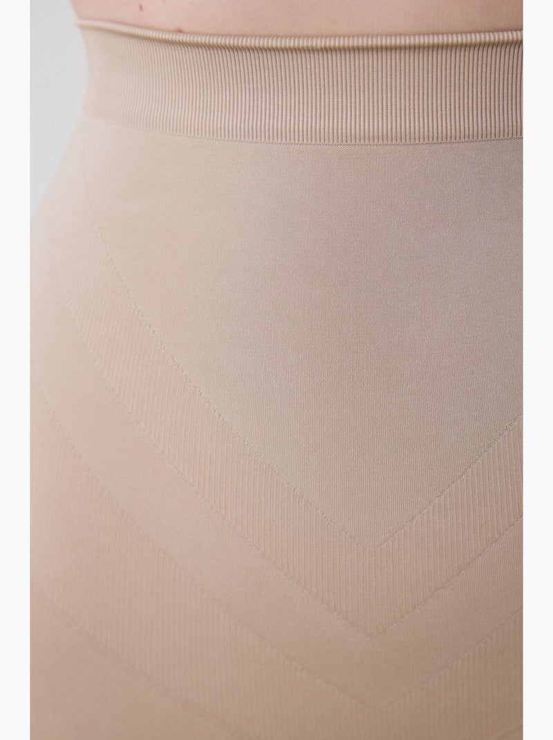 Panty gainant taille haute sans couture penti Beige argile - Kiabi