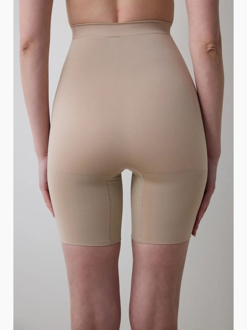 Panty gainant taille haute sans couture penti Beige argile - Kiabi