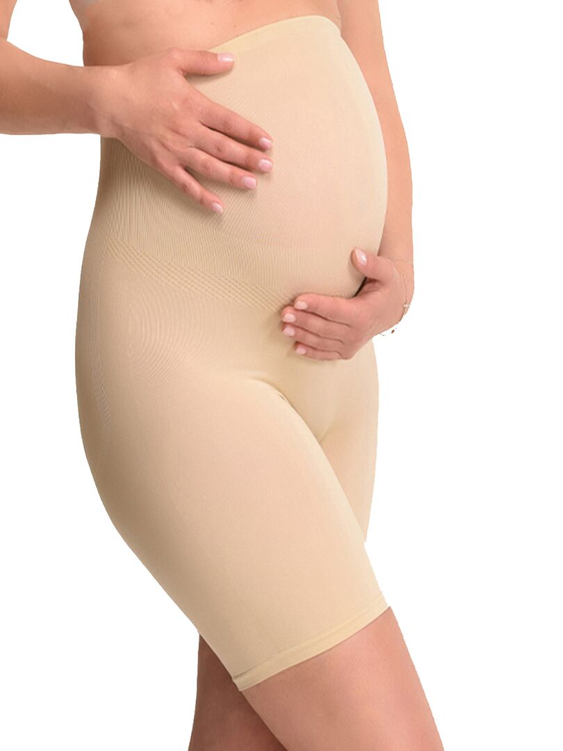 Panty Grossesse sans coutures ,  effet galbant  (Mamsy) Beige - Kiabi