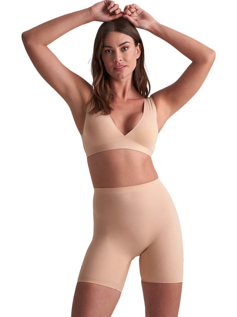 Panty short hauteur moyenne invisible Beige - Kiabi