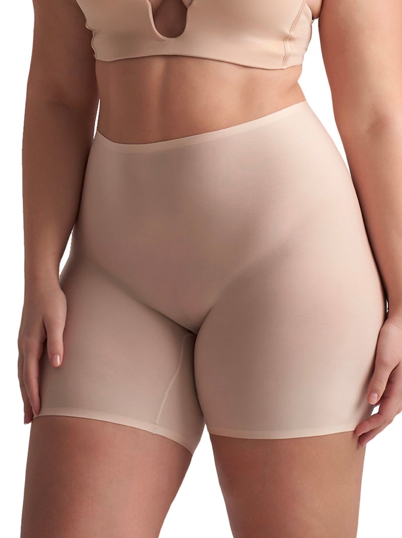 Panty short hauteur moyenne Uni Stretch Beige - Kiabi