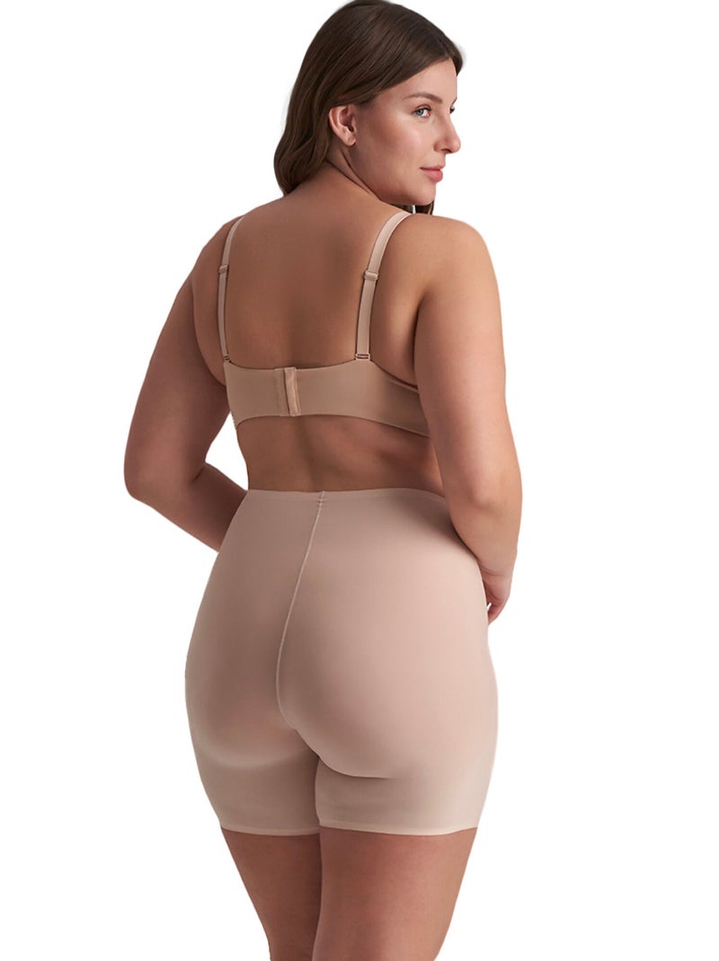 Panty short hauteur moyenne Uni Stretch Beige - Kiabi