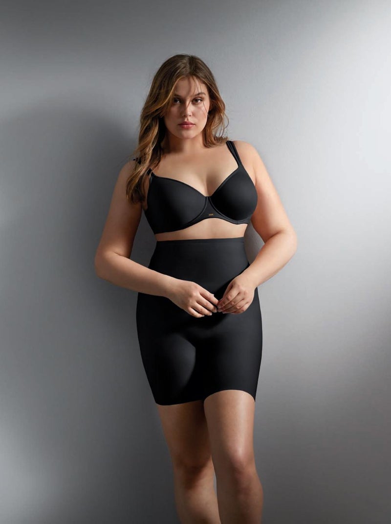 Panty taille haute gainant Curves Noir - Kiabi
