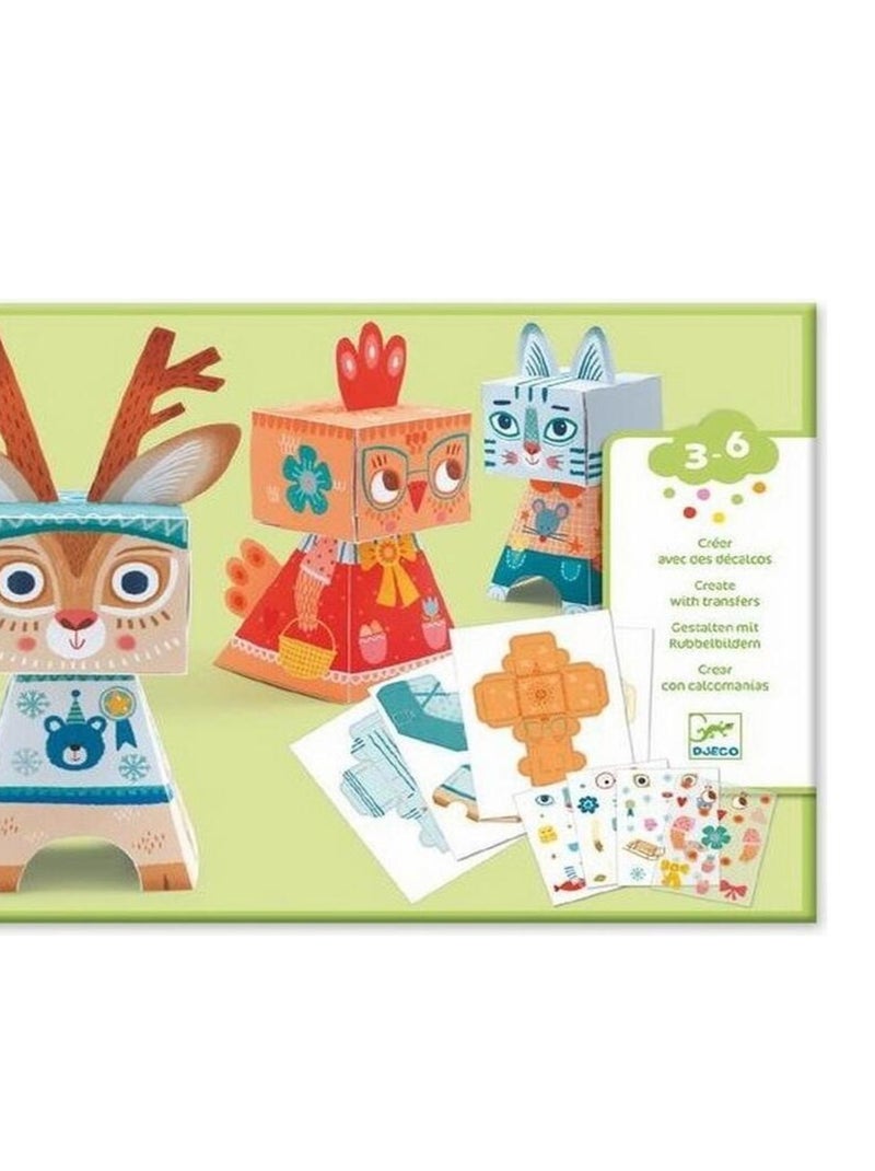 Paper Toys : Animaux décalqués N/A - Kiabi