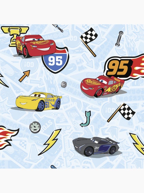 Papier peint  - cars let's race - rouleau: 53 x 1005 cm - Kiabi