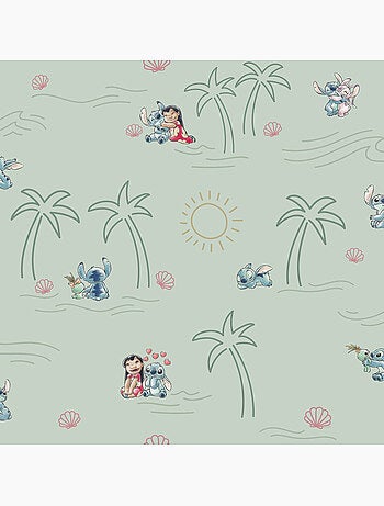 Papier peint - disney lilo and stitch beach love - rouleau: 53 x 1005 cm