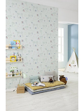 Papier peint - disney lilo and stitch beach love - rouleau: 53 x 1005 cm