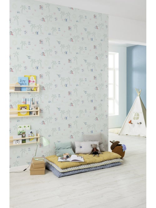 Papier peint  - disney lilo and stitch beach love - rouleau: 53 x 1005 cm - Kiabi