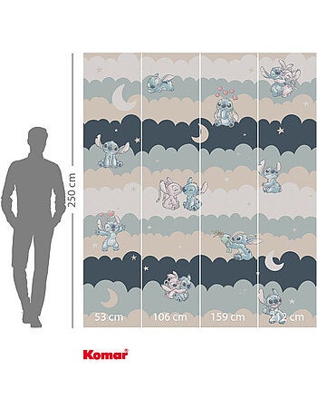 Papier peint - disney lilo and stitch cozy clouds - rouleau: 212 x 250 cm