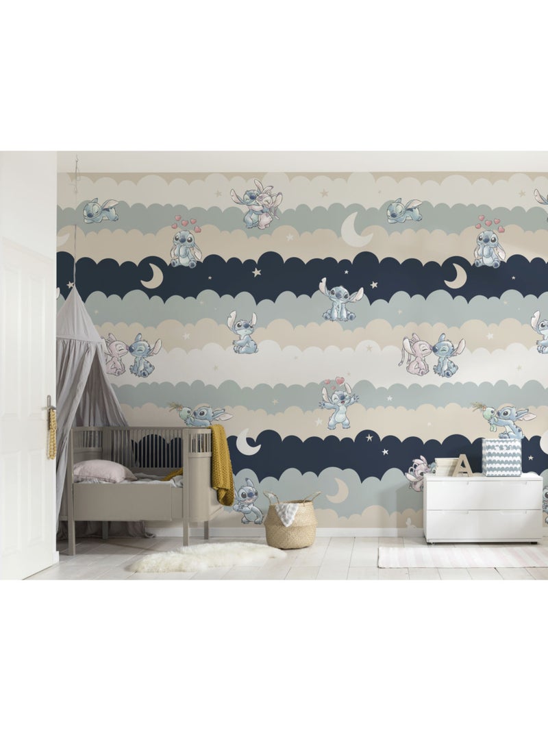 Papier peint  - disney lilo and stitch cozy clouds - rouleau: 212 x 250 cm Multicolore - Kiabi