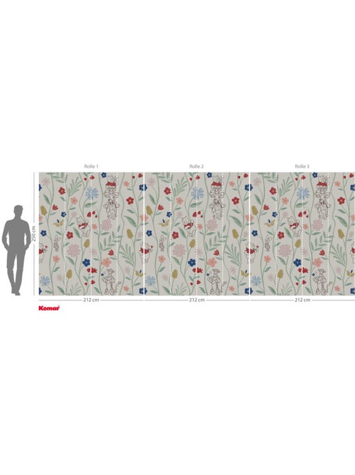 Papier peint  - Disney Winnie l'ourson Blossom Friends - Rouleau: 212 x 250 cm - Kiabi