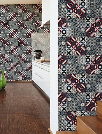 Papier peint - Effet mosaïque colorée