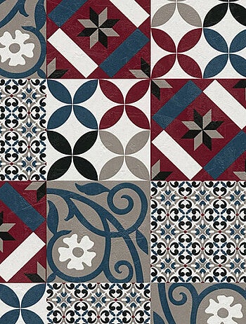 Papier peint - Effet mosaïque colorée