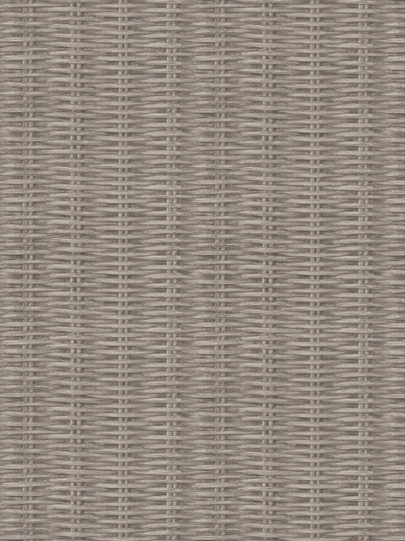 Papier peint  - Effet  tressé Taupe - Kiabi