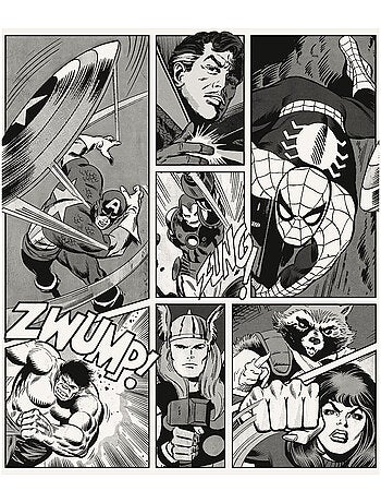 Papier peint - Marvel Classic Comic Panel Monochrome - Rouleau: 212 x 250 cm