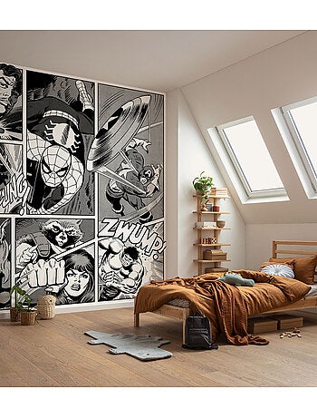 Papier peint - Marvel Classic Comic Panel Monochrome - Rouleau: 212 x 250 cm