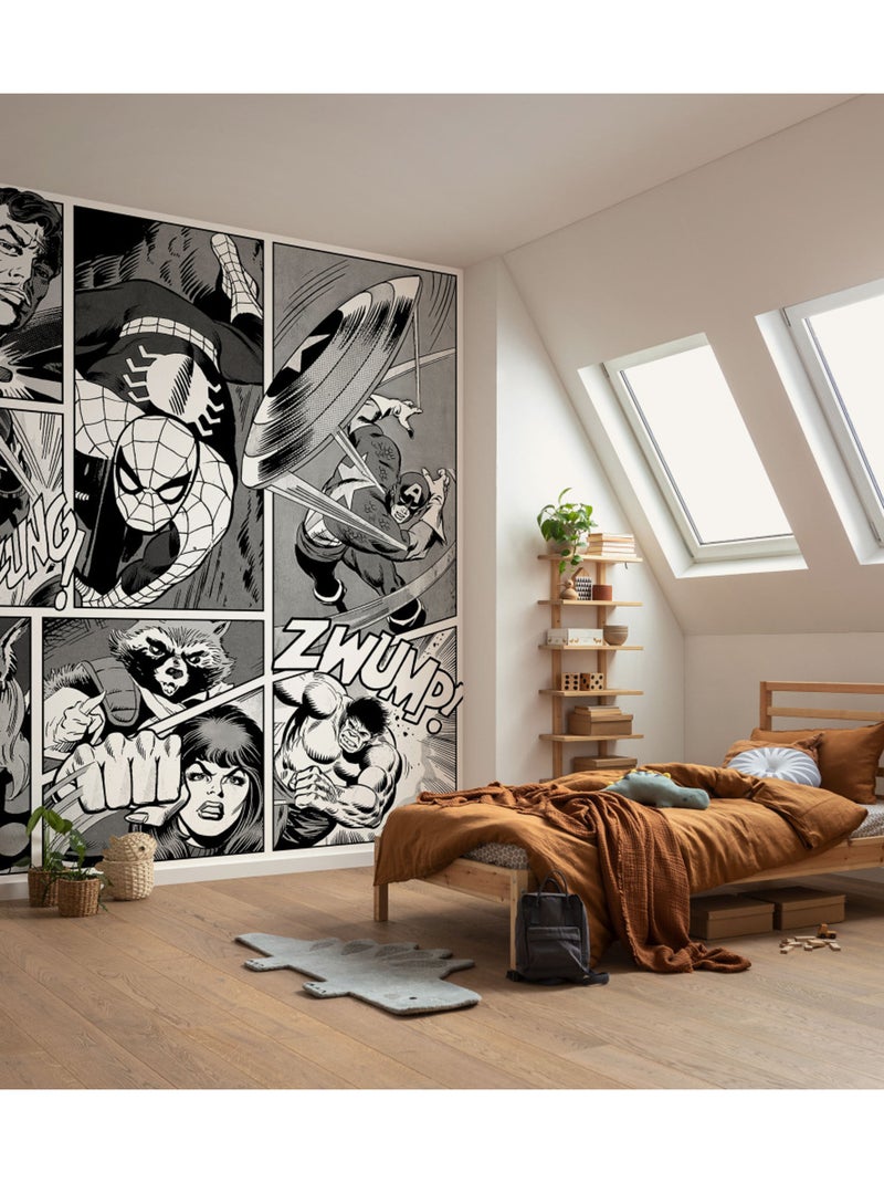 Papier peint  - Marvel Classic Comic Panel Monochrome - Rouleau: 212 x 250 cm Multicolore - Kiabi