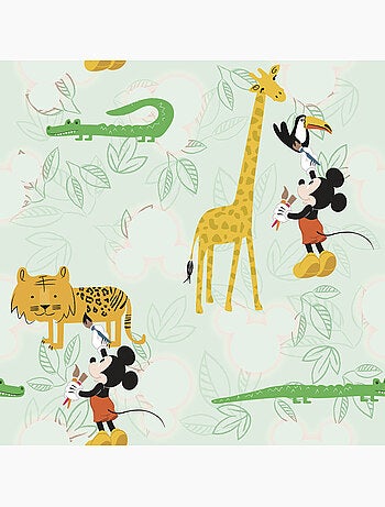Papier peint - mickey doodle zoo - rouleau: 53 x 1005 cm