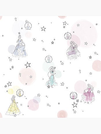 Papier peint - princess pretty pastel - rouleau: 53 x 1005 cm