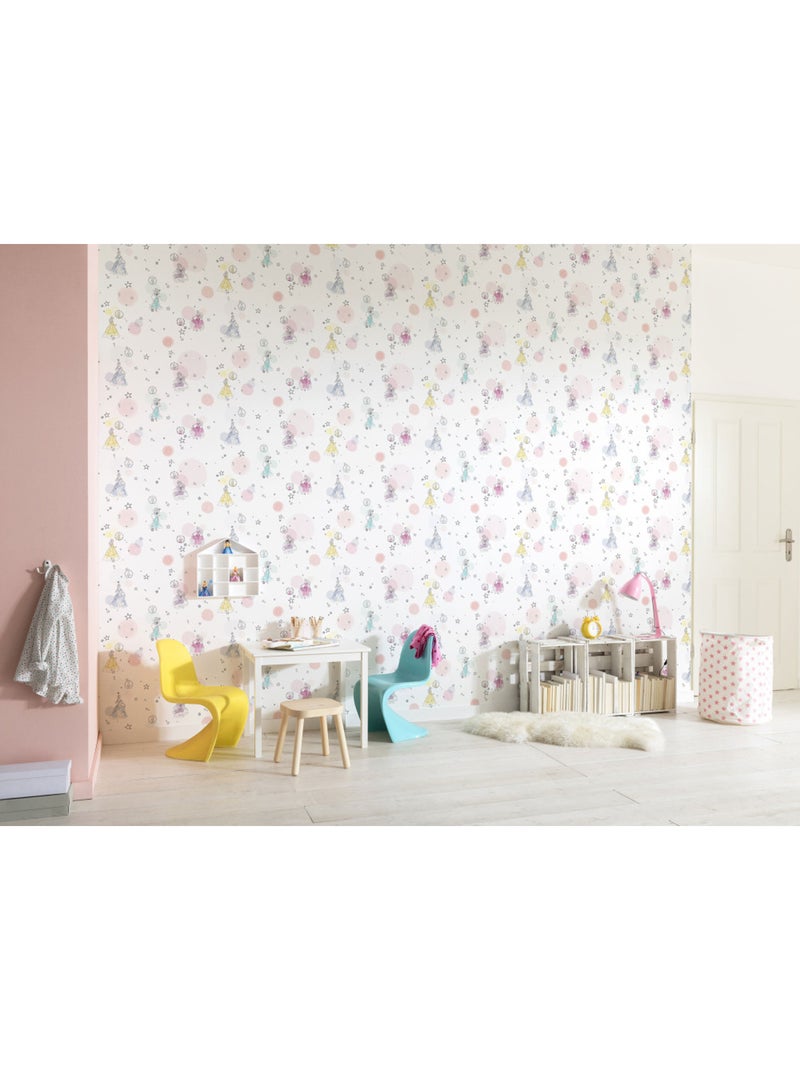 Papier peint  - princess pretty pastel - rouleau: 53 x 1005 cm Multicolore - Kiabi