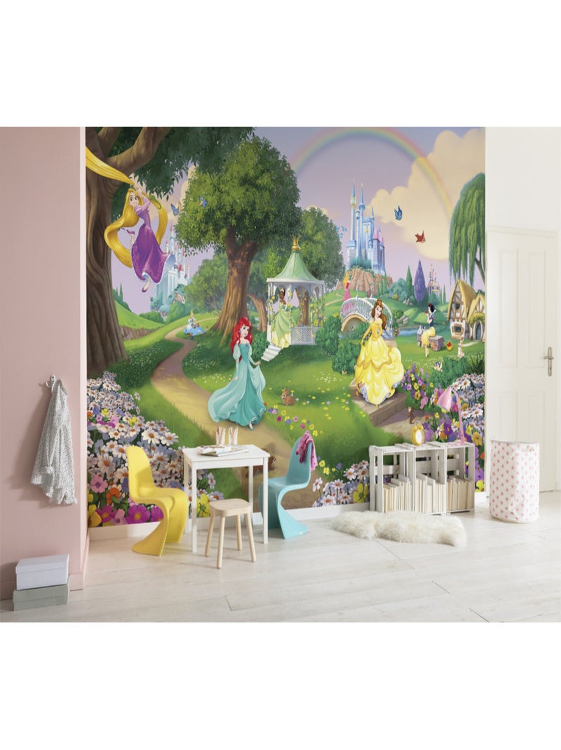 Papier peint Arc-en-ciel Princesses Disney 368X254 CM Multicolore - Kiabi