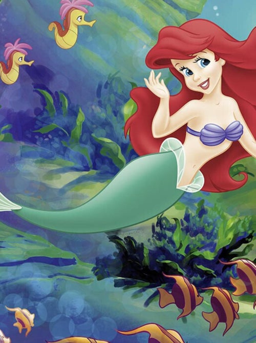 Papier peint Ariel La Petite Sirène Princesse Disney 368X254 CM - Kiabi