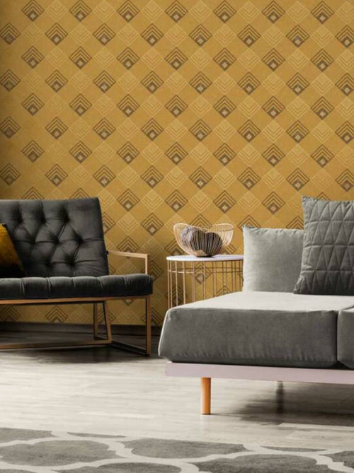 Papier peint art déco carré - Kiabi