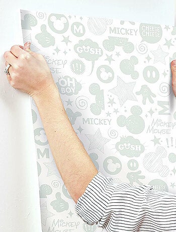 Papier Peint auto-adhésif - Disney Mickey avec icônes