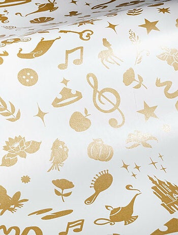 Papier Peint auto-adhésif - Disney Princesses avec icônes et paillettes