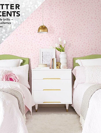 Papier Peint auto-adhésif - Disney Princesses avec icônes et paillettes