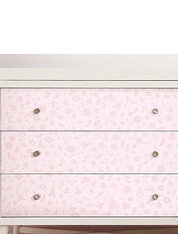 Papier Peint auto-adhésif - Disney Princesses avec icônes et paillettes