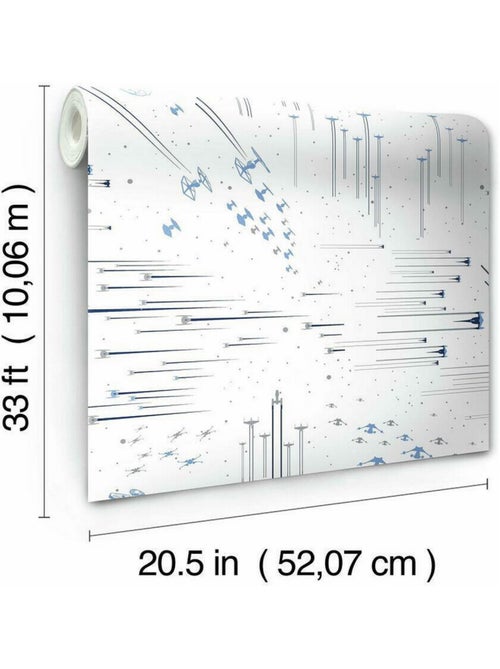 Papier Peint auto-adhésif - Star Wars - bataille galactique - Kiabi