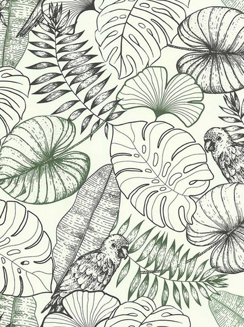 Papier peint aux impressions exotiques - Kiabi